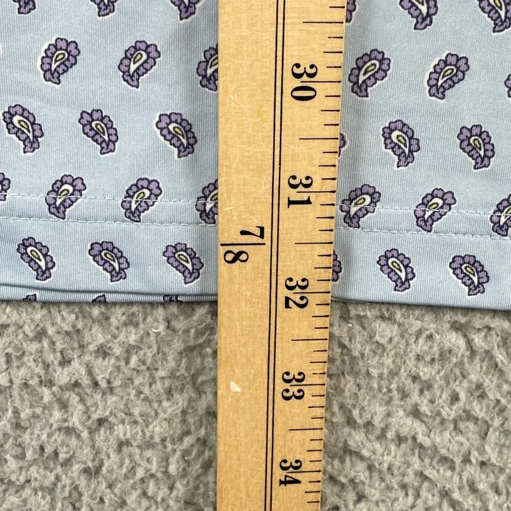 Polo Ralph Lauren Polo Shirt Mens XL Blue Paisley Performance Short Sleeve Logo
